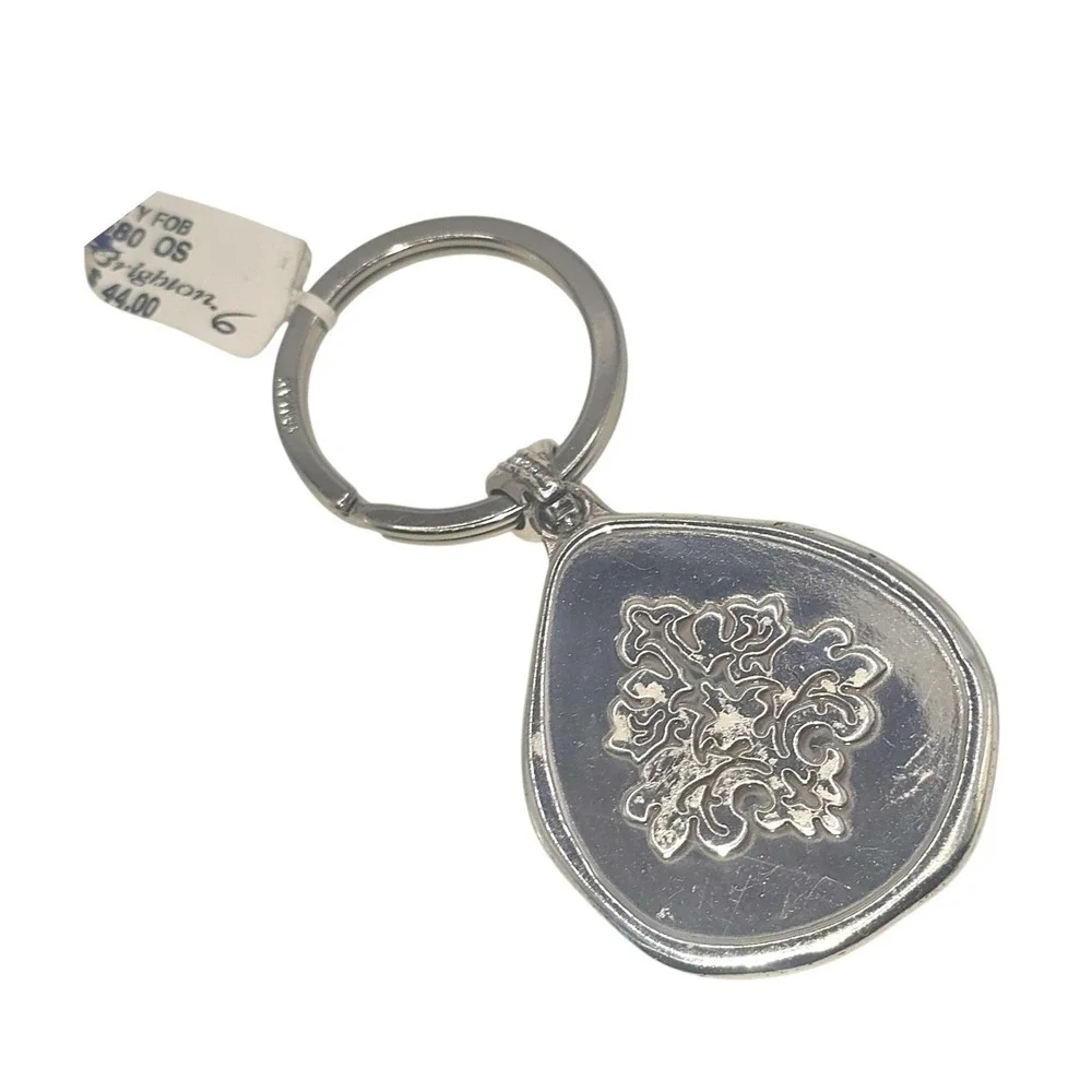 Brighton Trinity Zebra Key Fob Swarovski Crystal Resin Pendant E14680 OS Silver